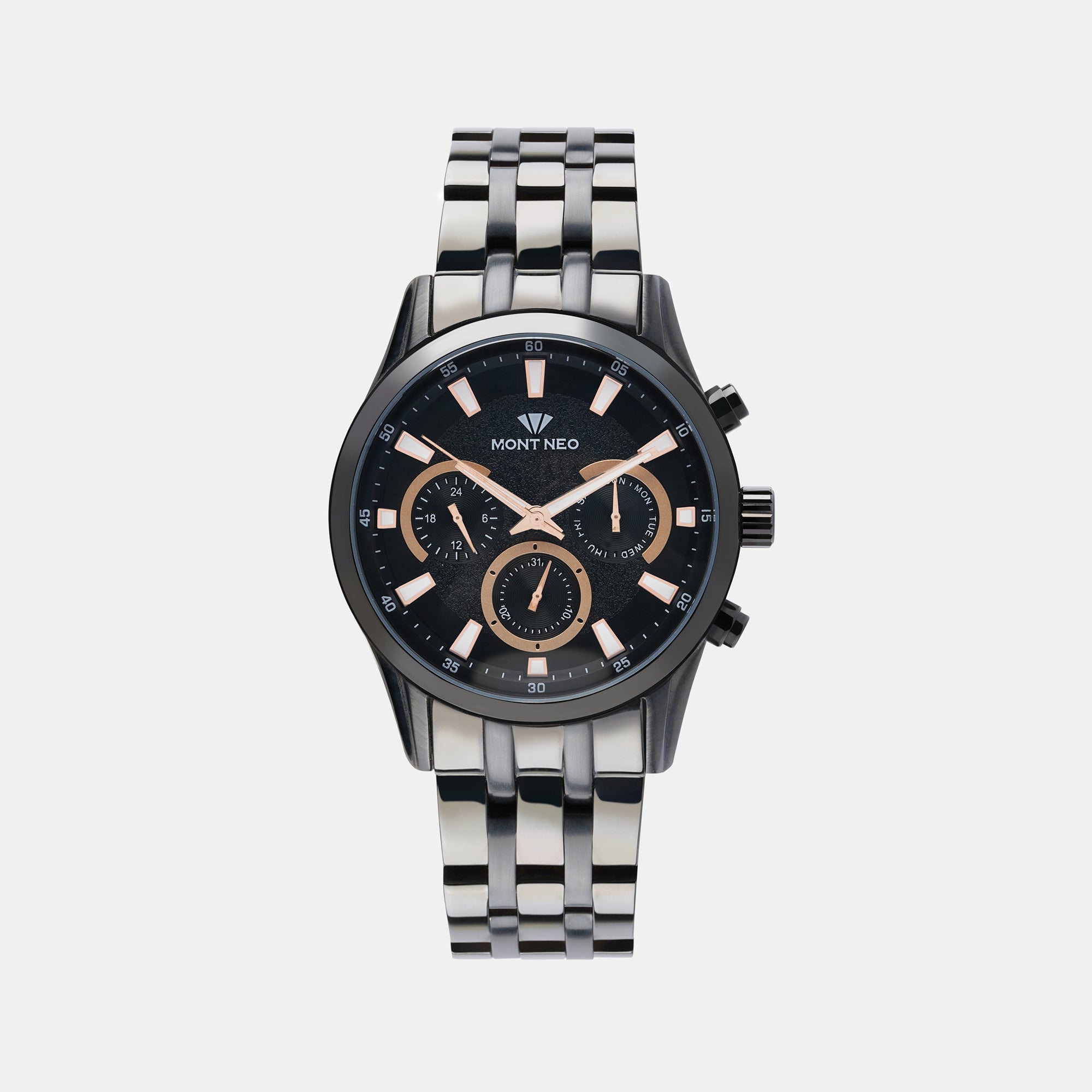 Mont Neo Round Black Chronograph watch