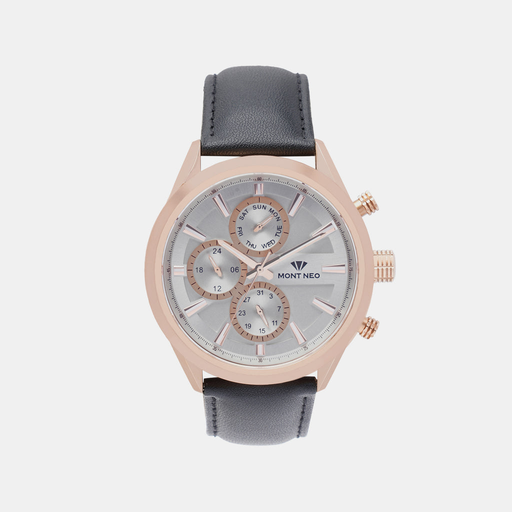 Mont Neo Round Silver Chronograph watch