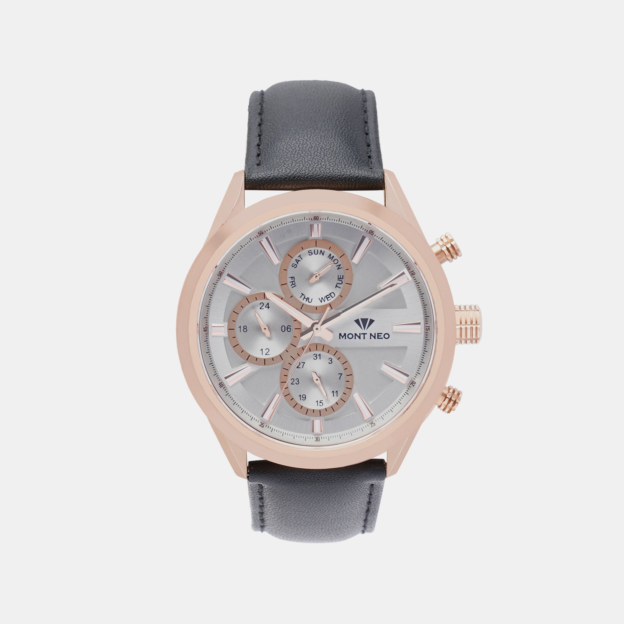 Mont Neo Round Silver Chronograph watch