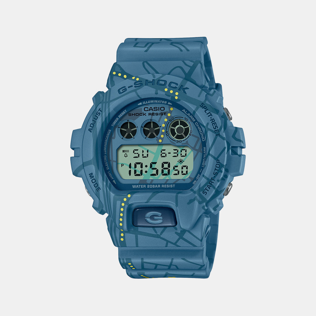 Casio Round Blue Digital watch
