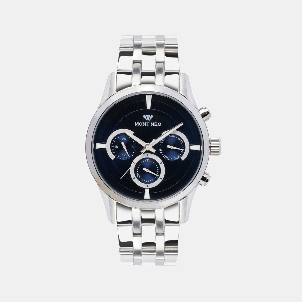 Mont Neo Round Blue Chronograph watch
