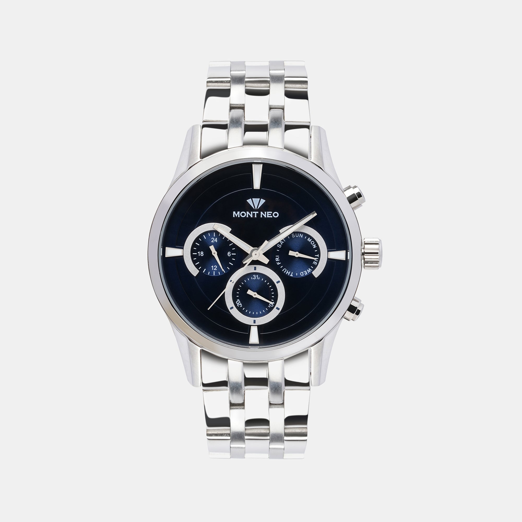 Mont Neo Round Blue Chronograph watch