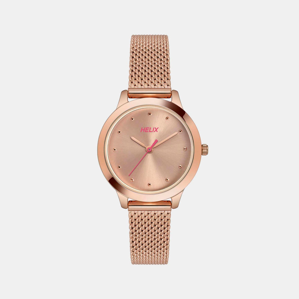 Helix Round Rose Gold Analog watch