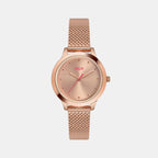 Helix Round Rose Gold Analog watch