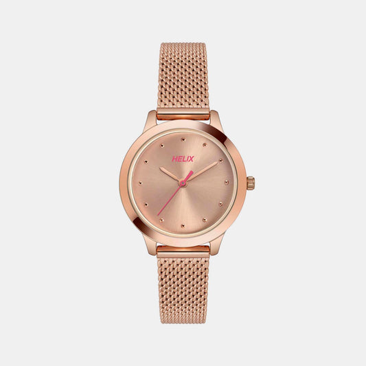 Female Rose Gold Analog Stainless Steel Watch TW022HL25