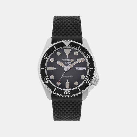 Male Black Automatic Silicon Watch SRPD73K2