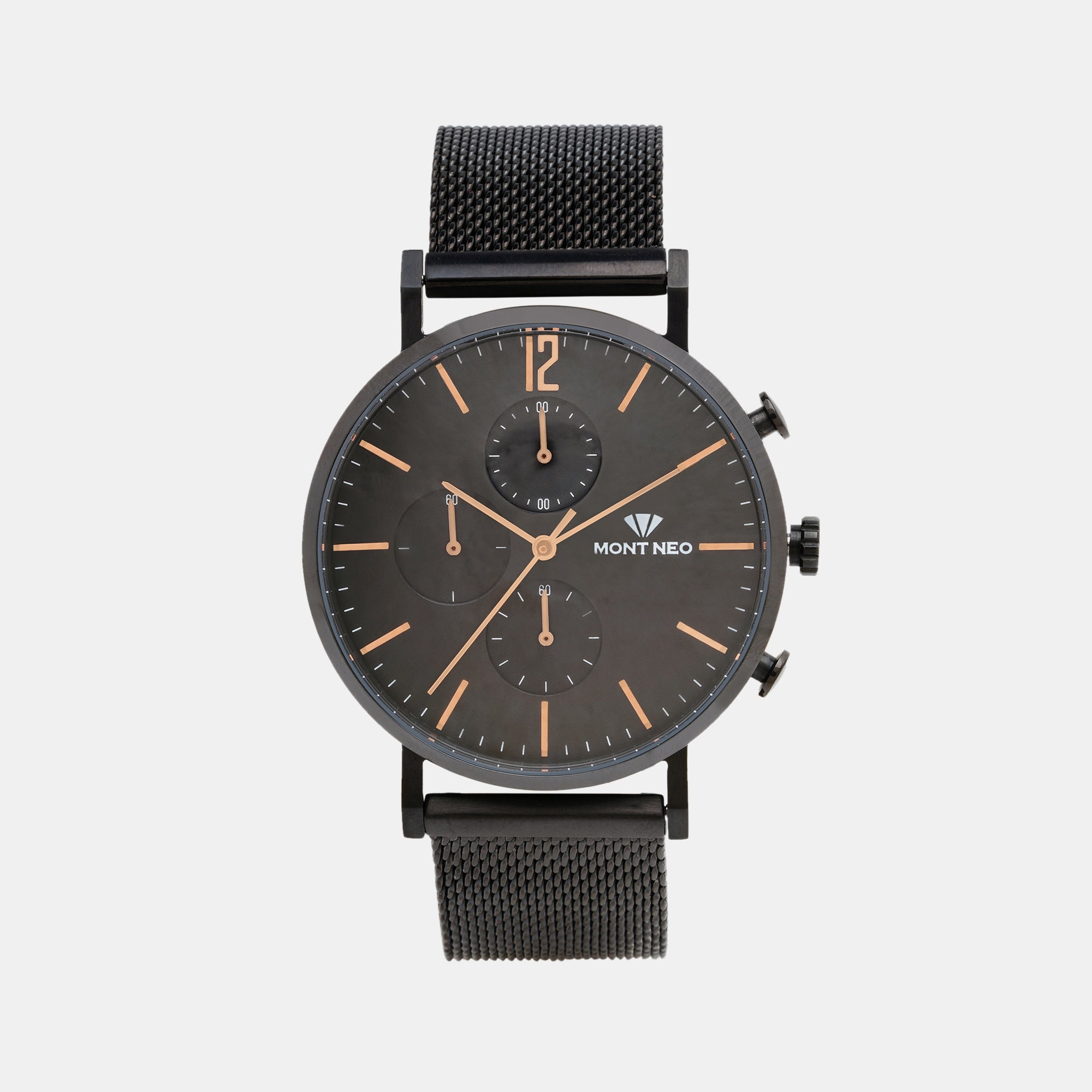 Mont Neo Round Black Chronograph watch