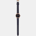 Sheen Women Quartz Black Dial Analog Leather Watch SH207