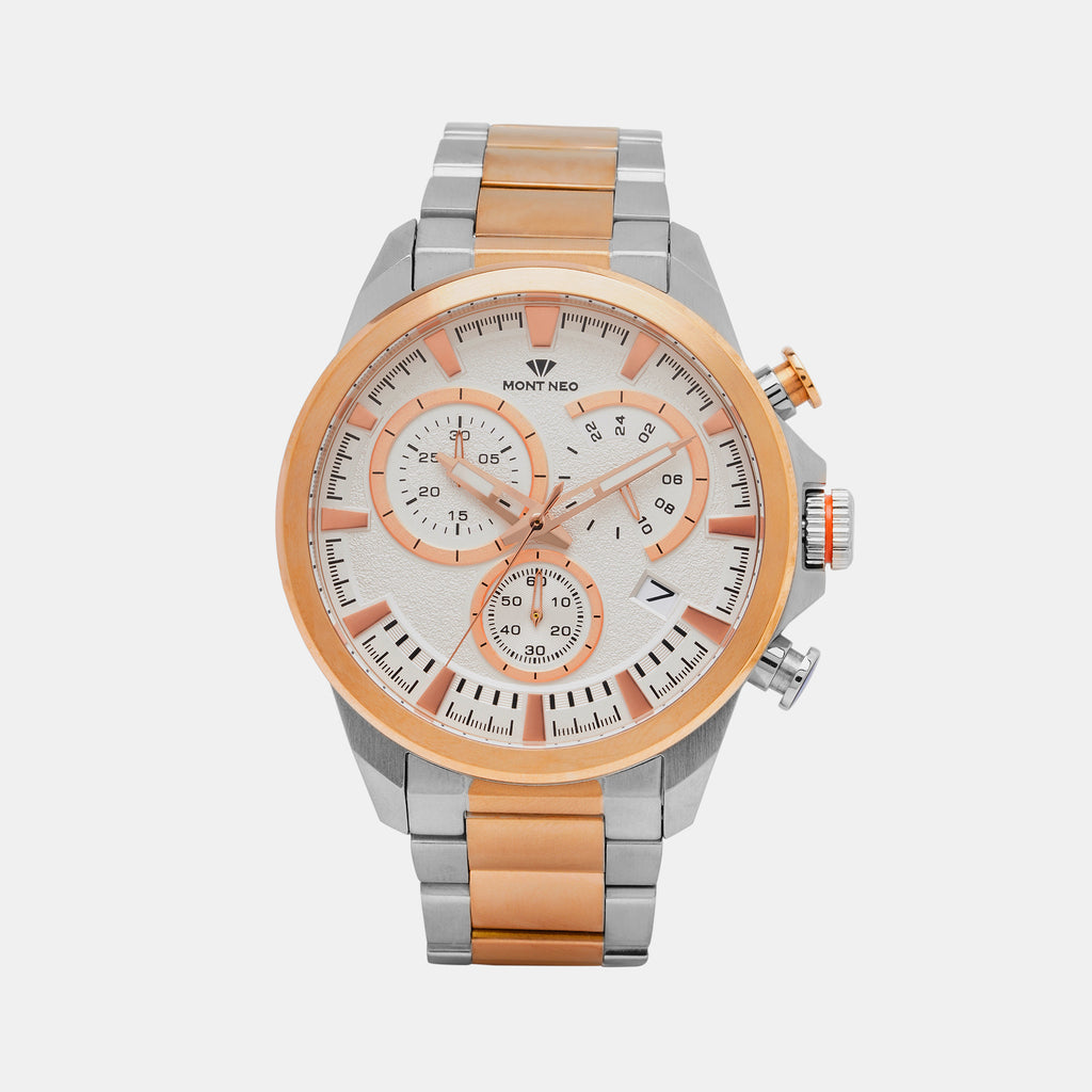 Mont Neo Round White Chronograph watch