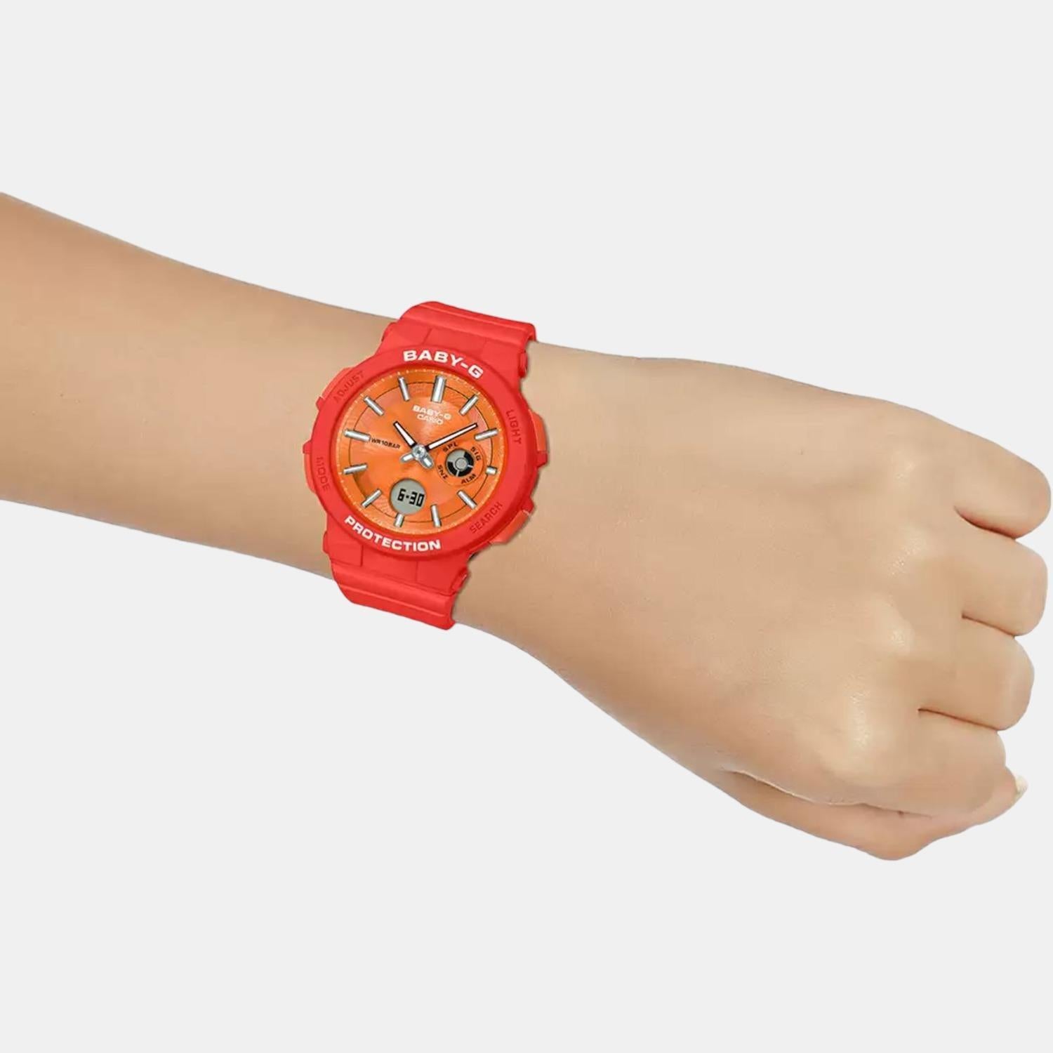 Casio 46 mm Red Quartz watch