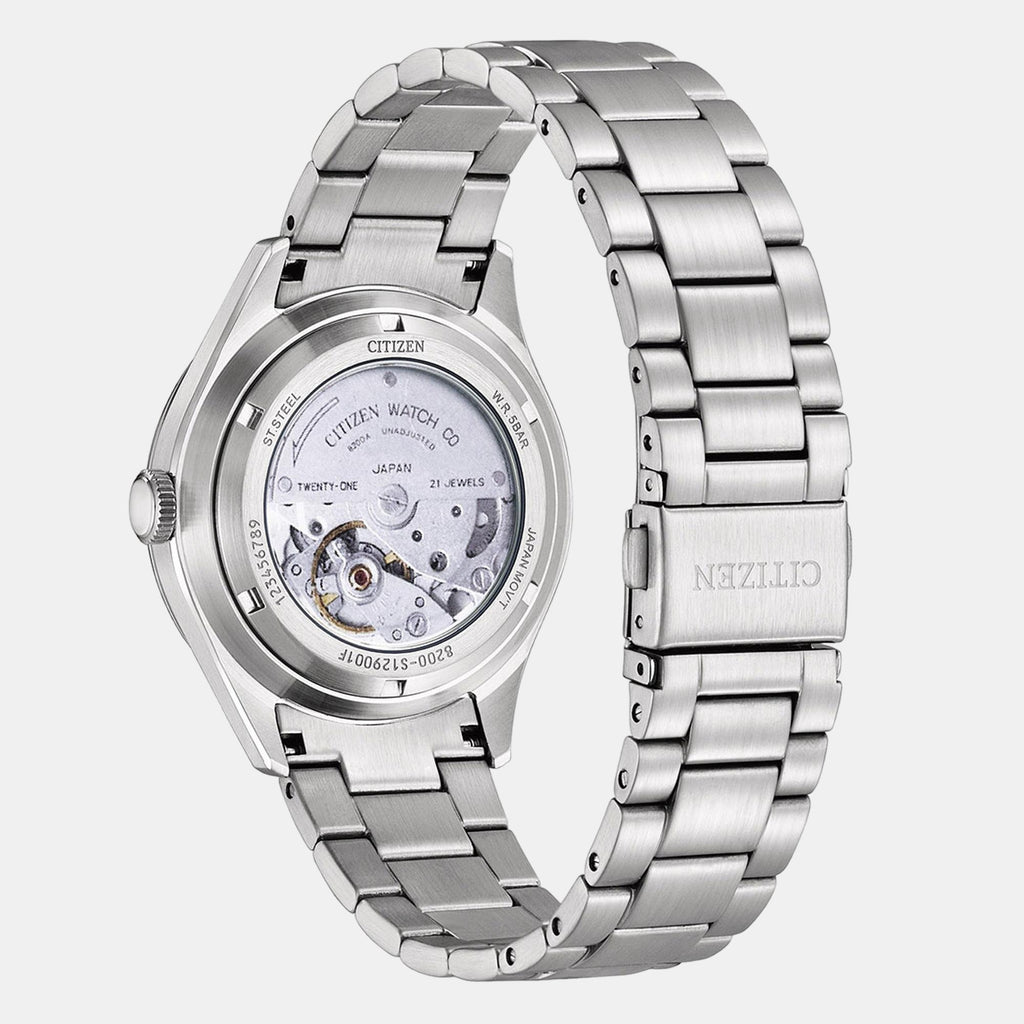 Mechanical Men Quartz Yellow Dial Analog Stainless Steel Watch NH8391-51Z