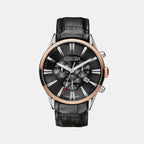 Male Black Analog Brass Watch 508837 41 75 05