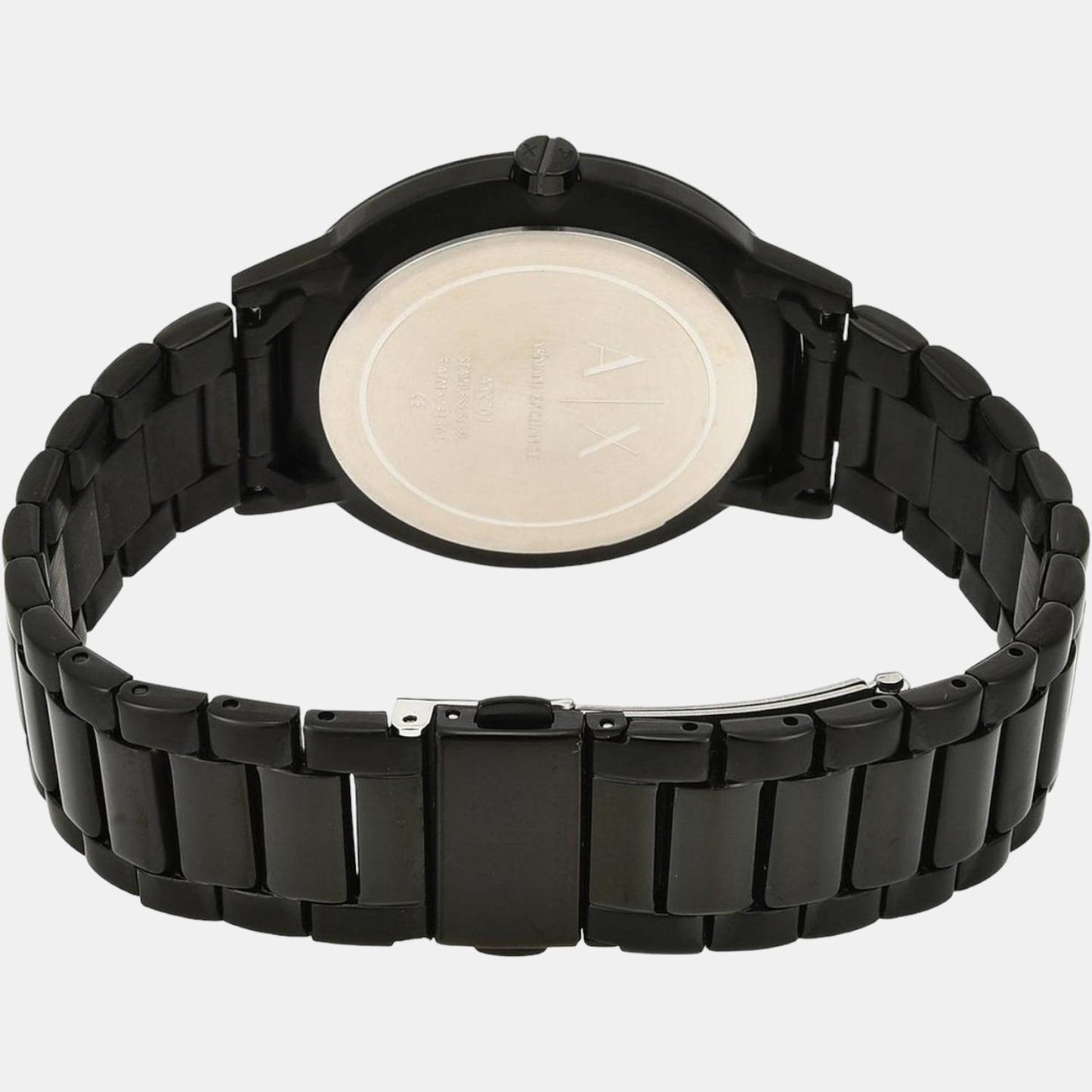Male Black Analog Stainless Steel Watch AX2701