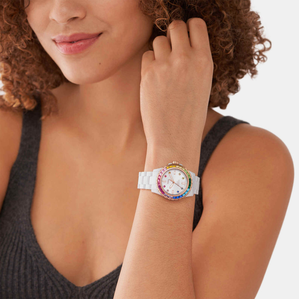 Fossil Women Round White watch