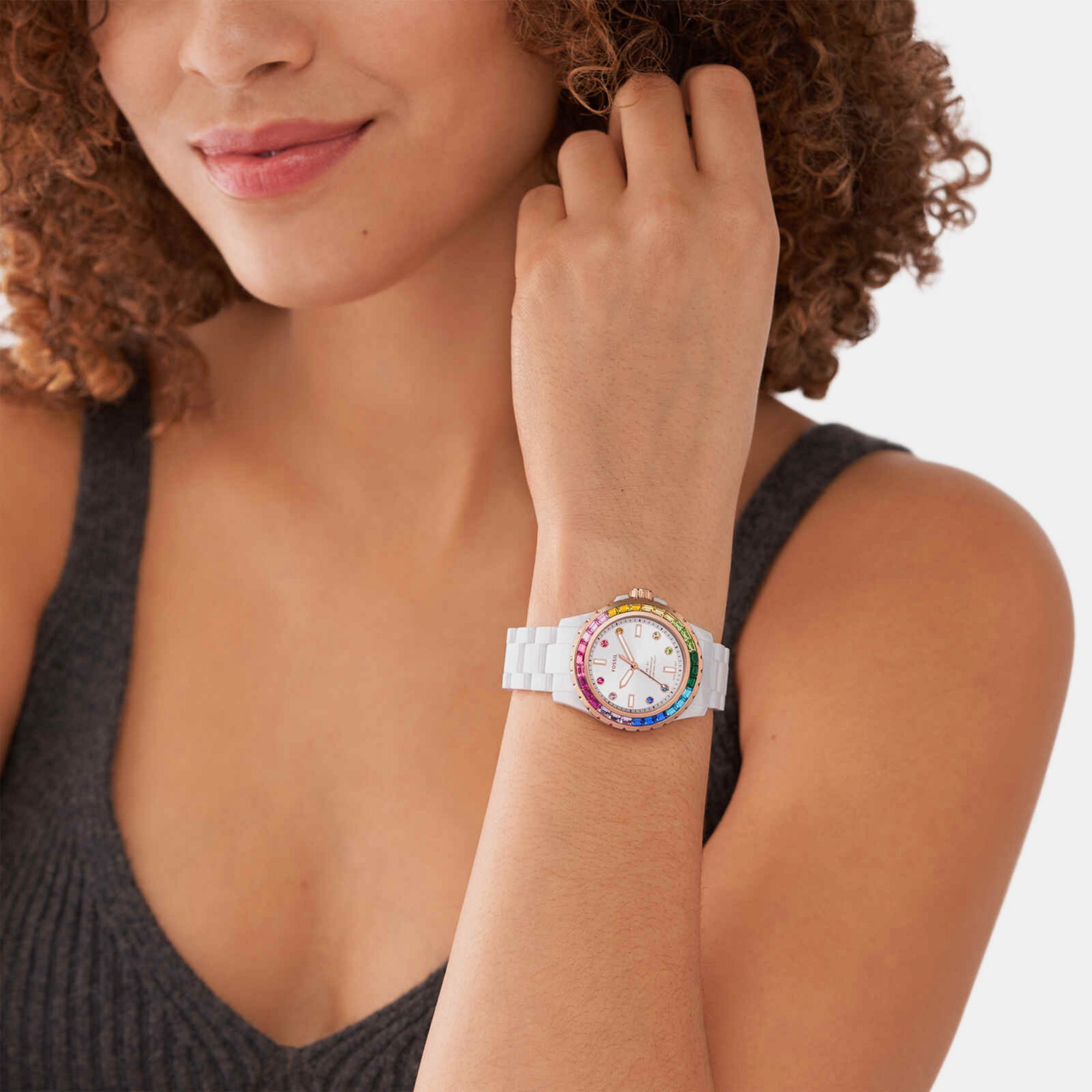 Fossil Women Round White watch