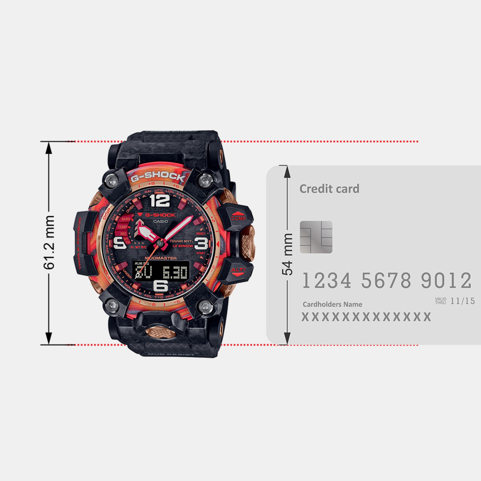 Casio 61 mm Black Quartz watch