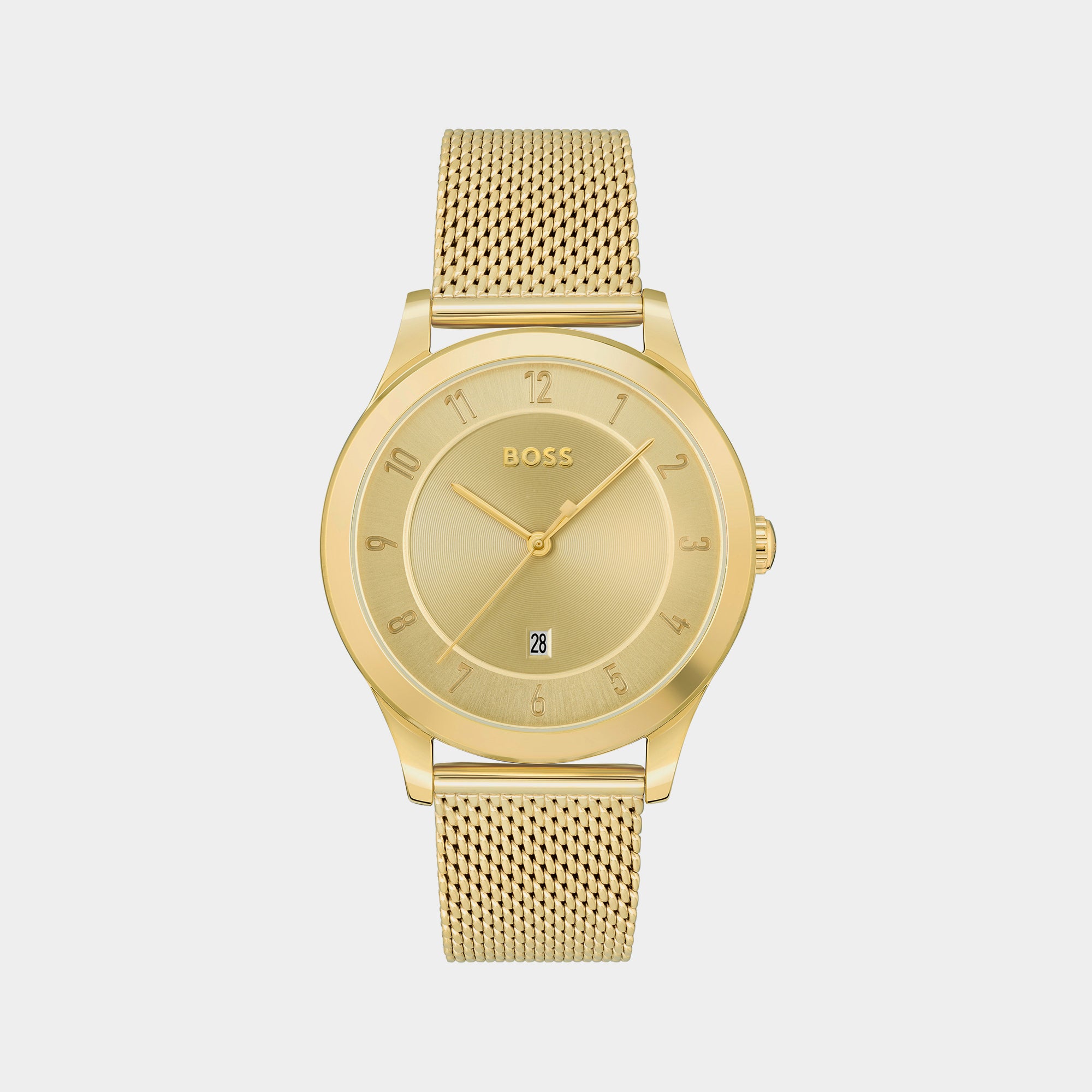 Boss Round Gold Analog watch