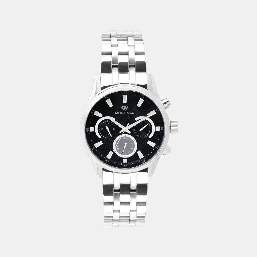 Mont Neo Round Black Chronograph watch