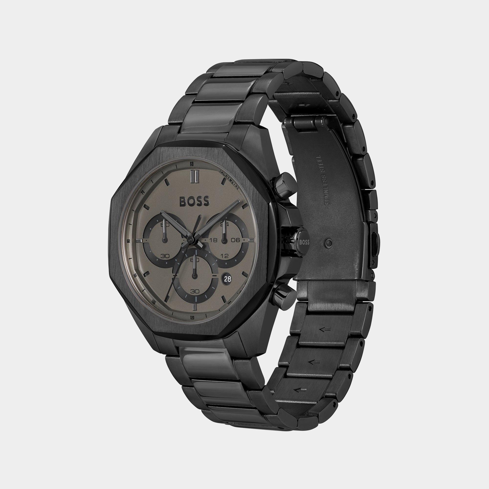 Boss Men Round Grey watch