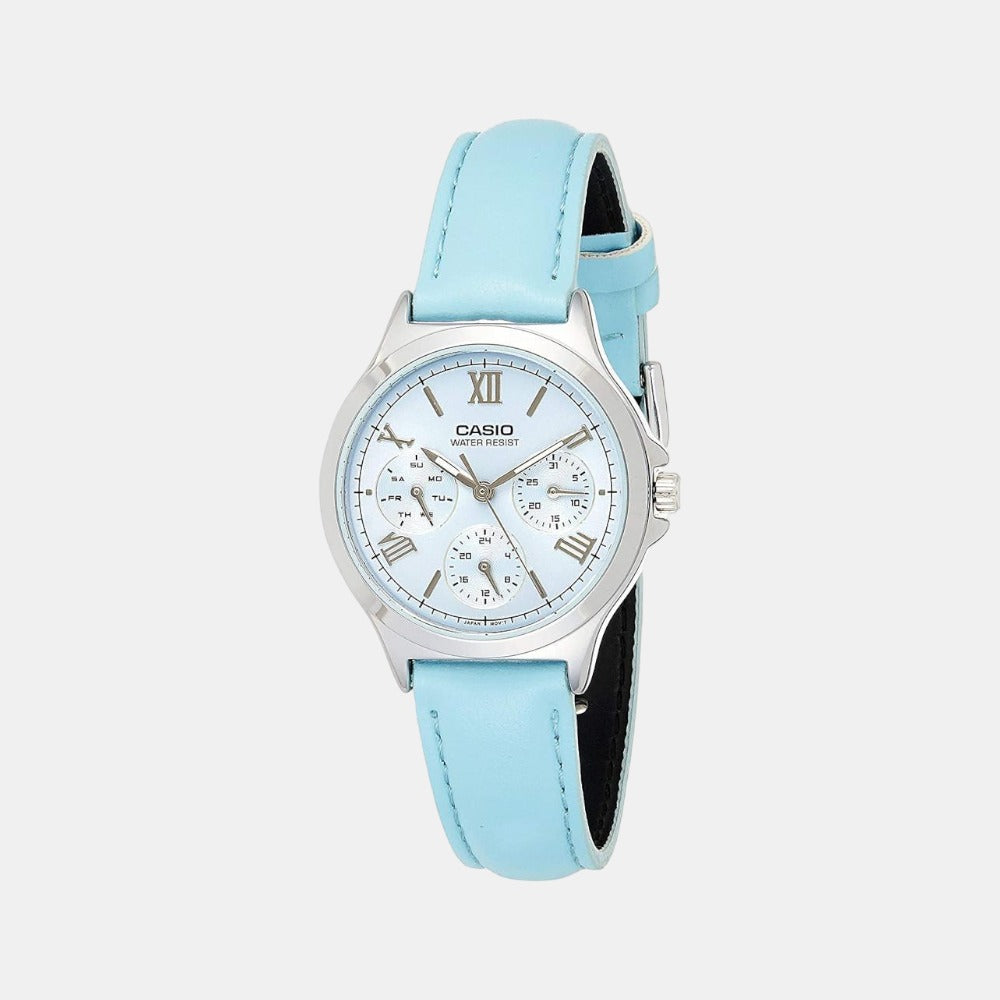 Casio Round Blue Chronograph watch