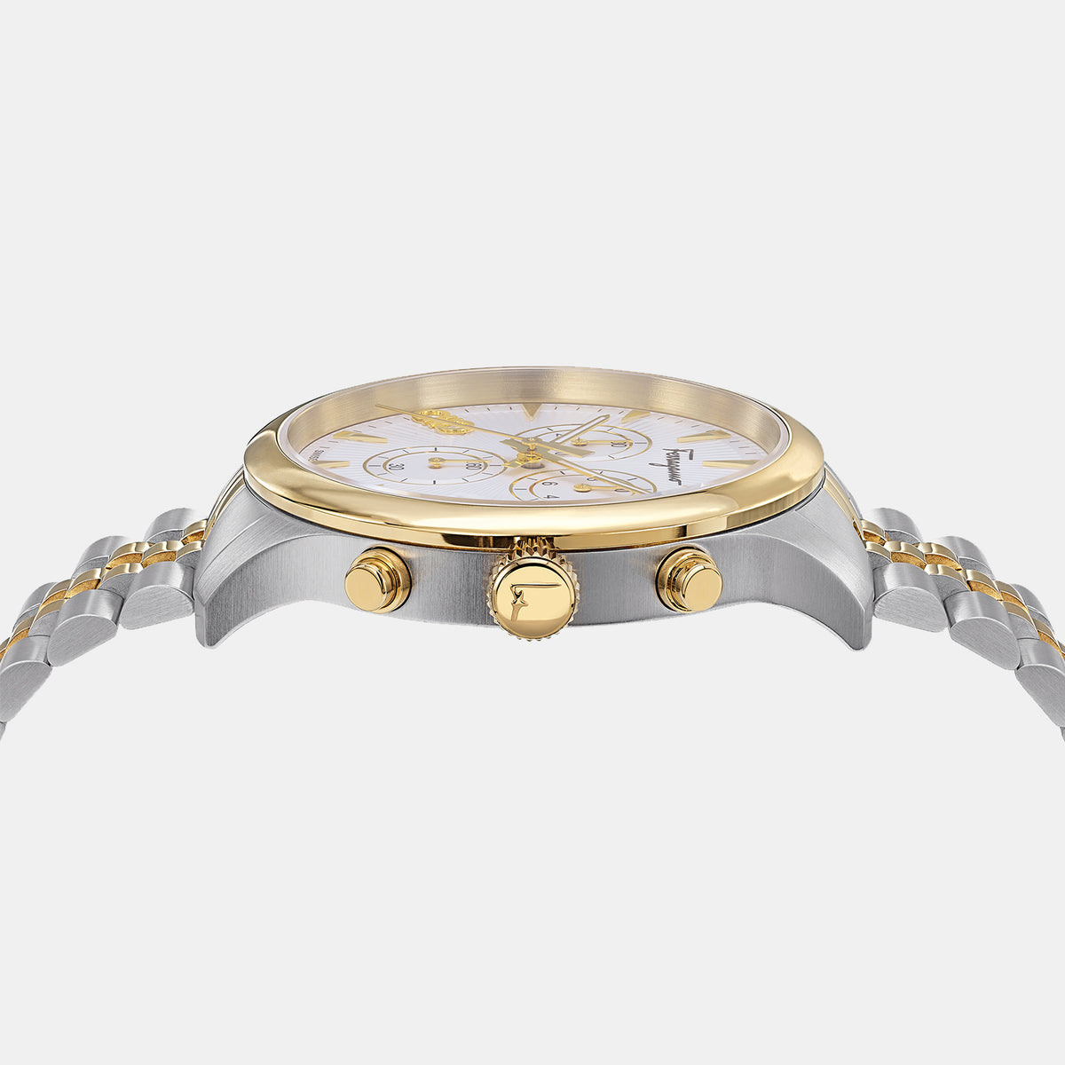 Ferragamo Men Round Silver watch