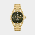 Boss Round Olive Green Chronograph watch