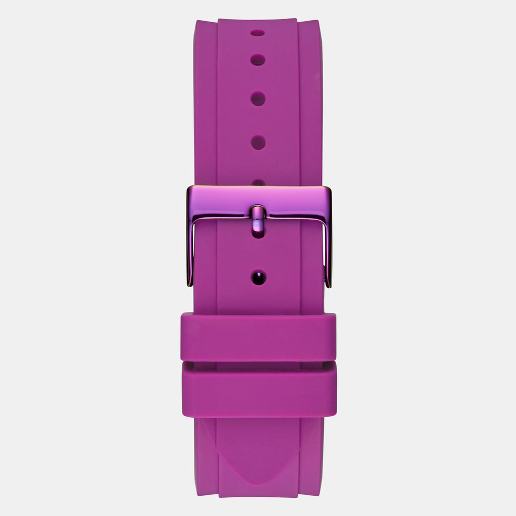 Guess Women Round Clear watch