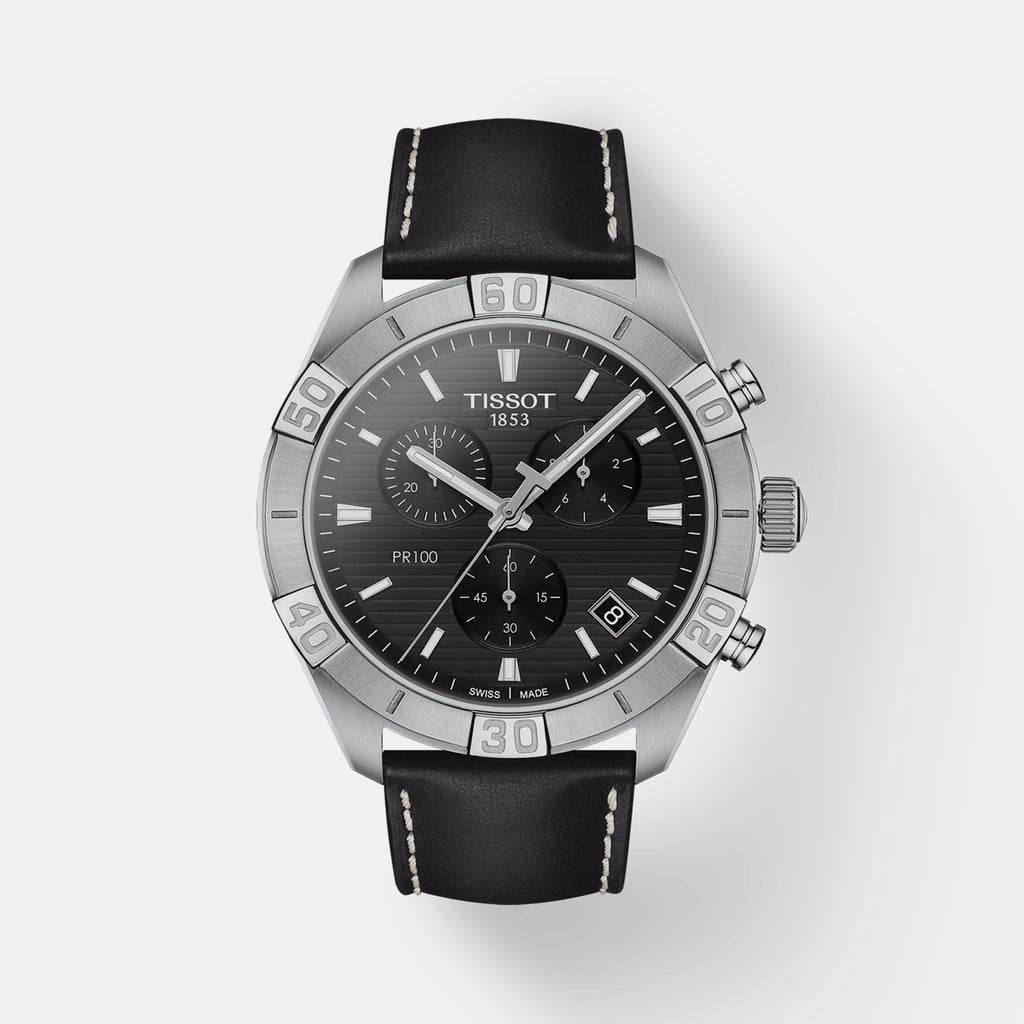 Tissot Round Black Chronograph watch