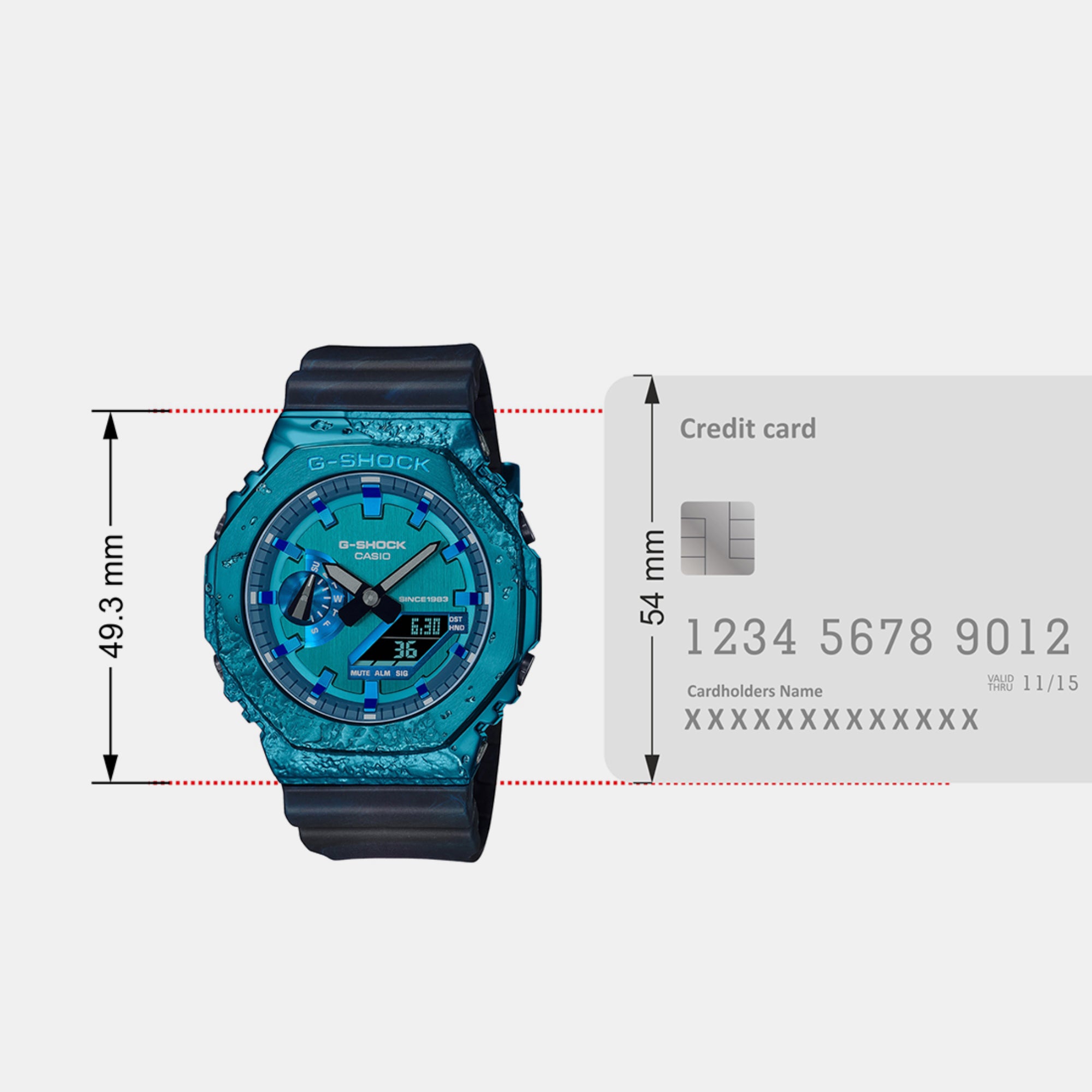 Casio 49 mm Blue Quartz watch