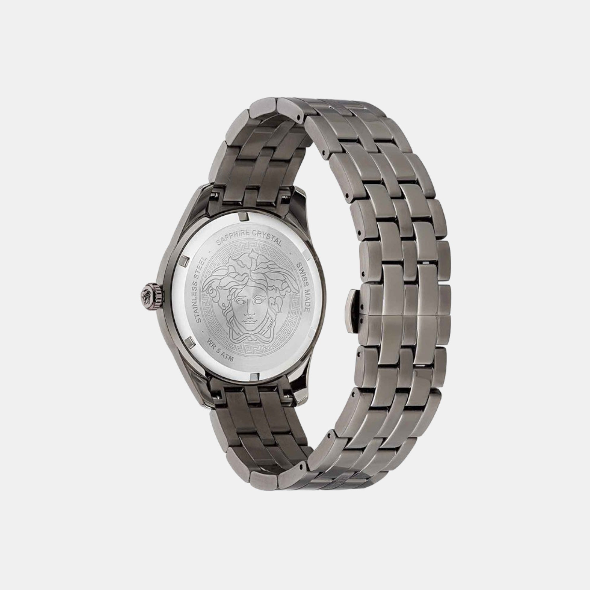 Men Quartz Grey Dial Analog Stainless Steel Watch VE3K00622