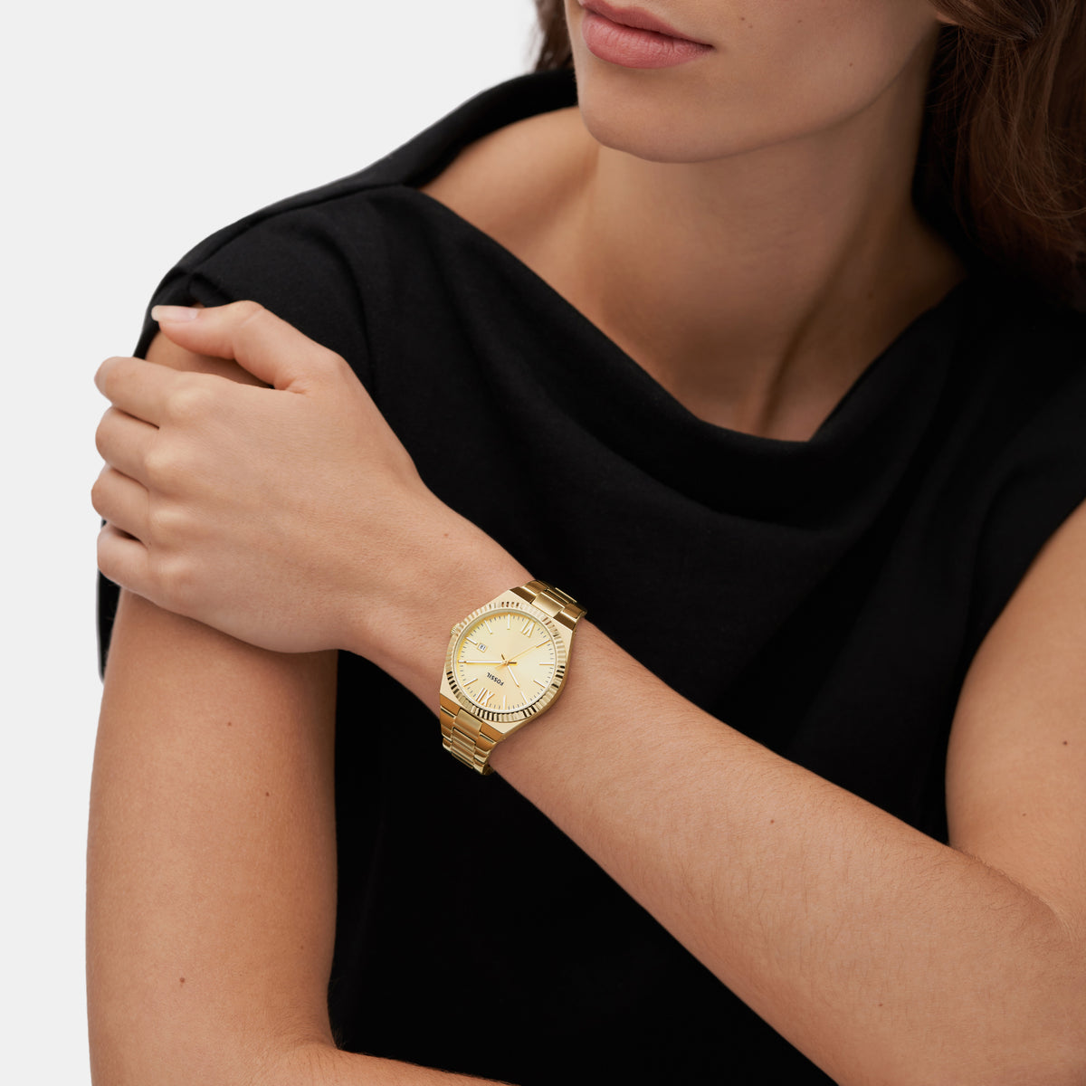 Fossil Rectangular Quartz Analog Women watch