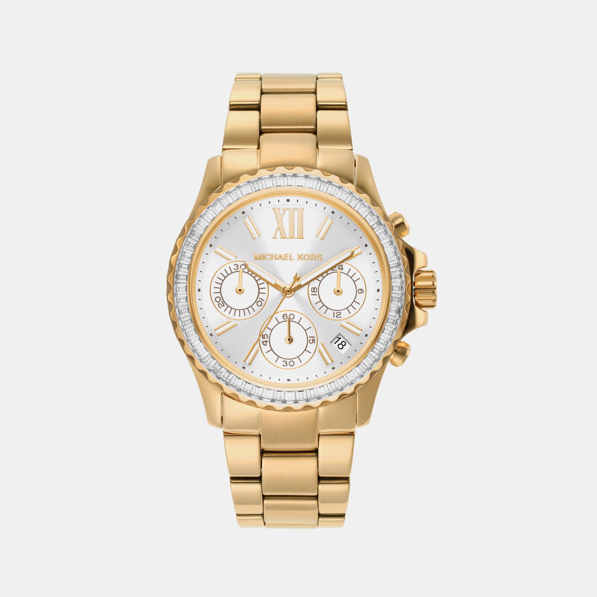 Michael Kors Round White Chronograph watch