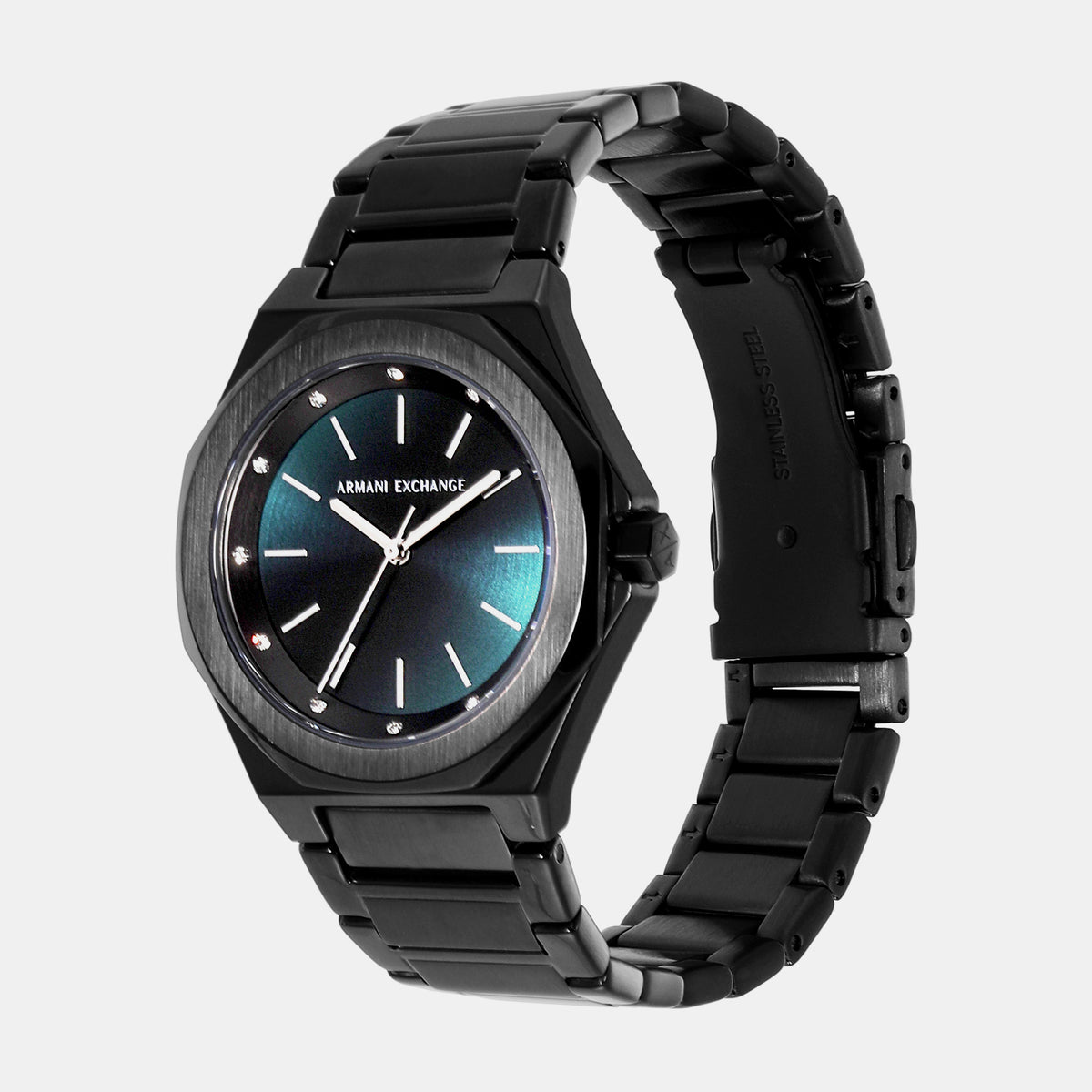 Armani Exchange Women Round Blue watch
