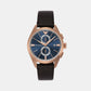 Male Blue Chronograph Leather Watch AR11554