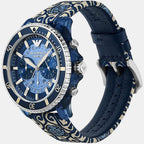 World Explorer Men Quartz Blue Dial Chronograph Watch AR80067SET