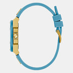 Women Quartz Blue Dial Analog Silicone Watch GW0555L3