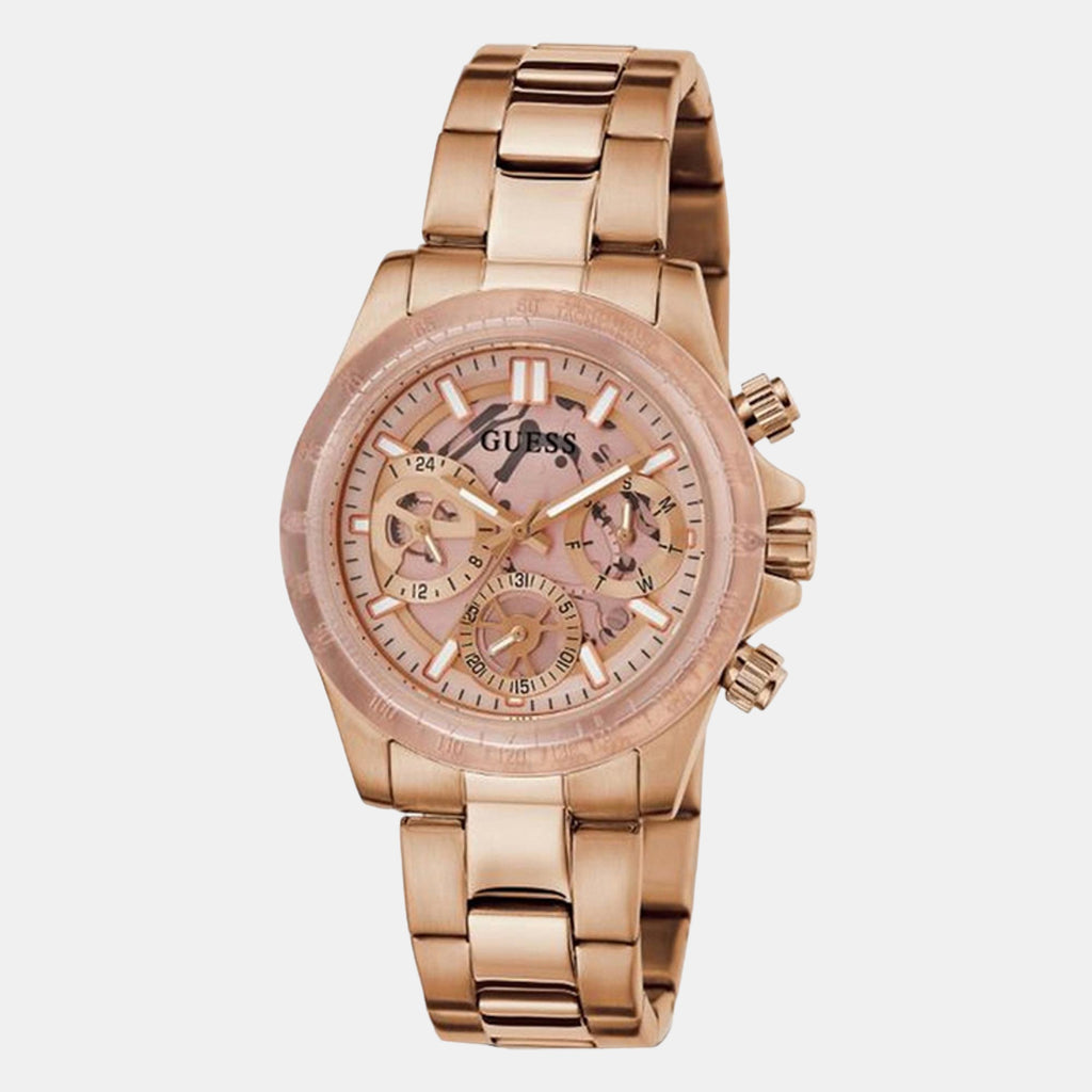 mirage Women Quartz Rose Gold Dial Chronograph Stainless Steel Watch GW0557L2