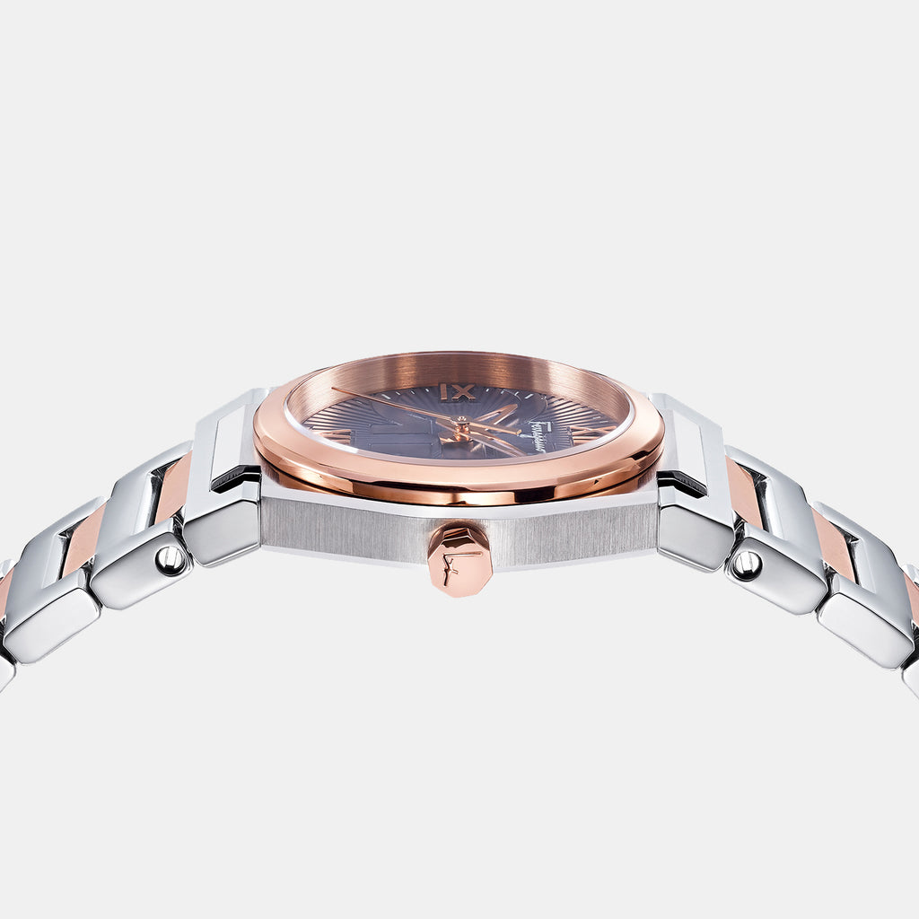 Ferragamo Women Round Blue watch