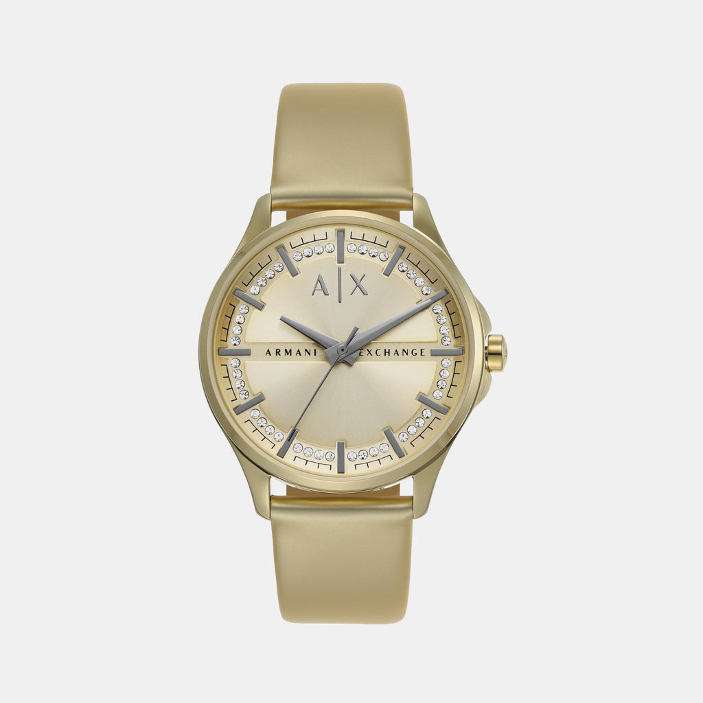Armani Exchange Round Gold Analog watch