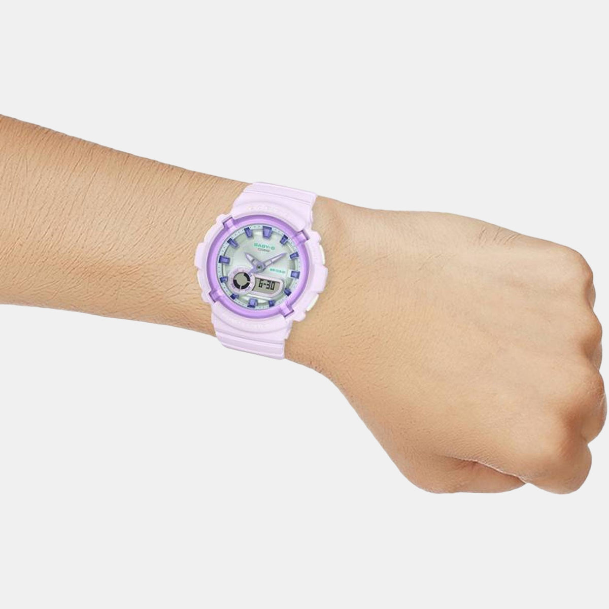 Baby-G Women Quartz Pink Dial Analog-Digital Resin Watch B231