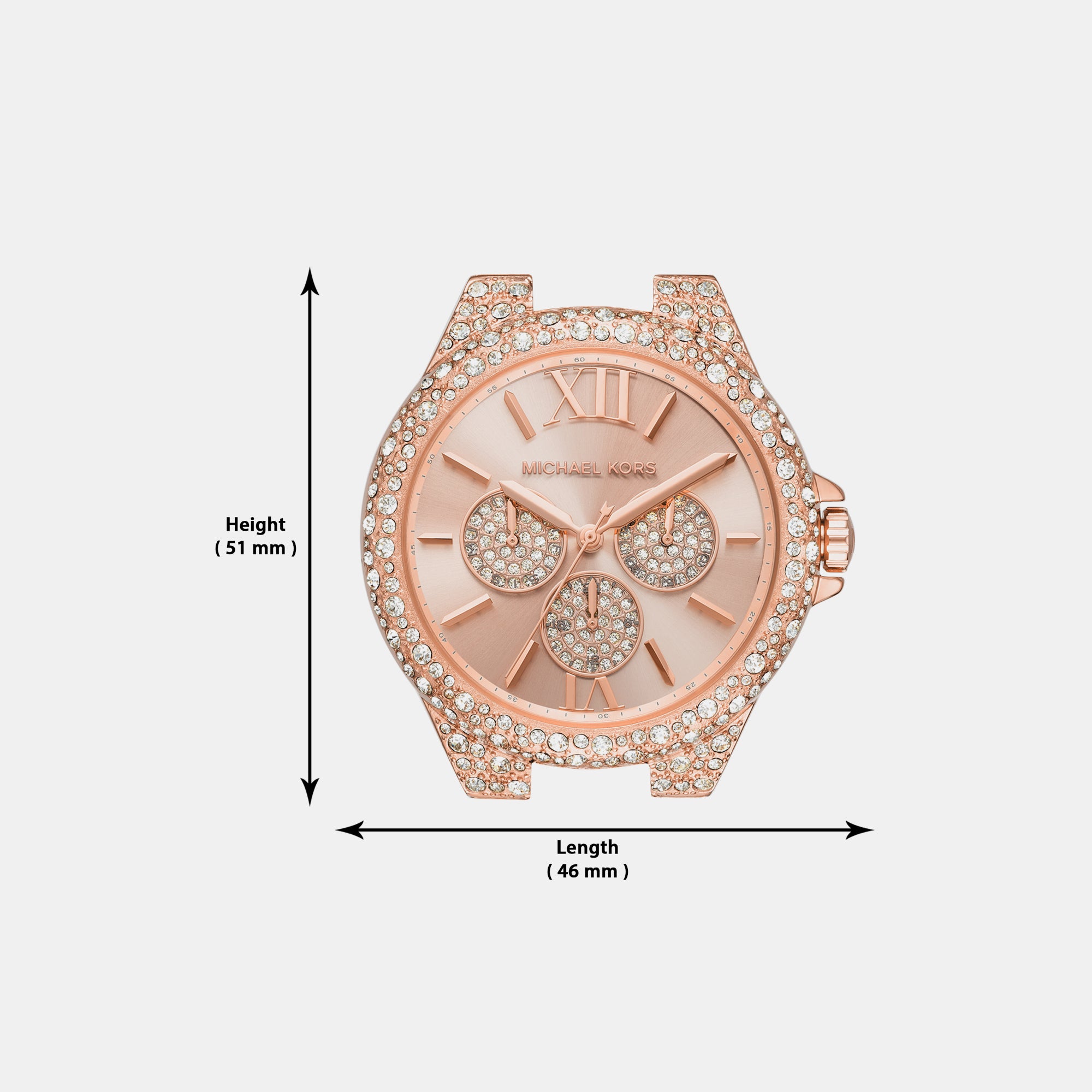 Camille Women Quartz Rose Gold Dial Chronograph Stainless Steel Watch MK6961