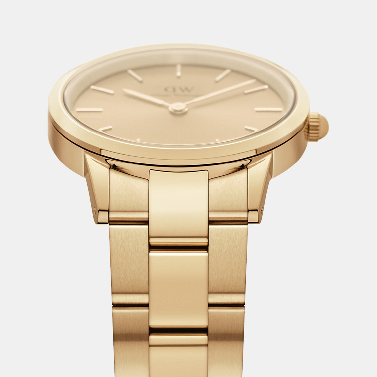 Iconic Women Quartz Gold Dial Analog Stainless Steel Watch DW00100403