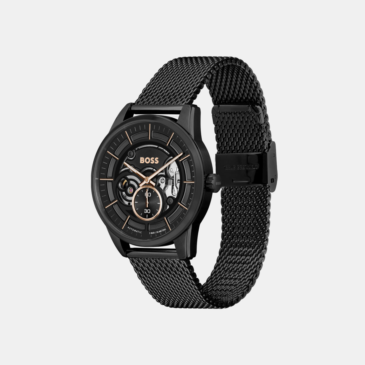 Boss Men Round Black watch