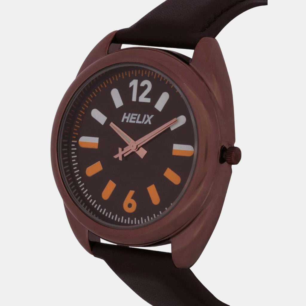 Helix Men Round Brown watch