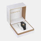 Medusa Infinite Women Quartz Black Dial Analog Stainless Steel Watch VE3F00622