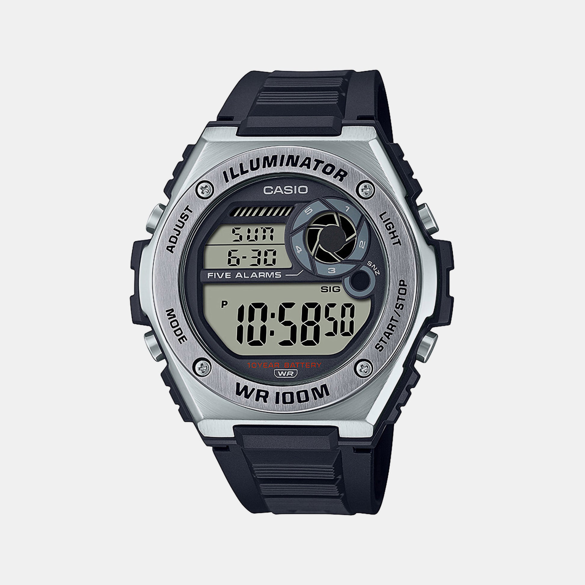 Youth Black Male Digital Resin Watch D189