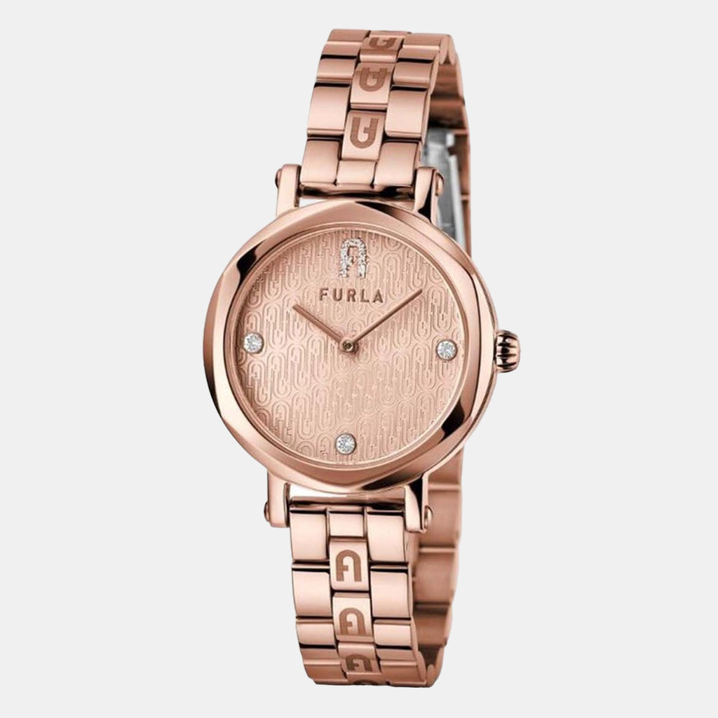 Women Quartz Rose Gold Dial Analog Stainless Steel Watch WW00033002L3