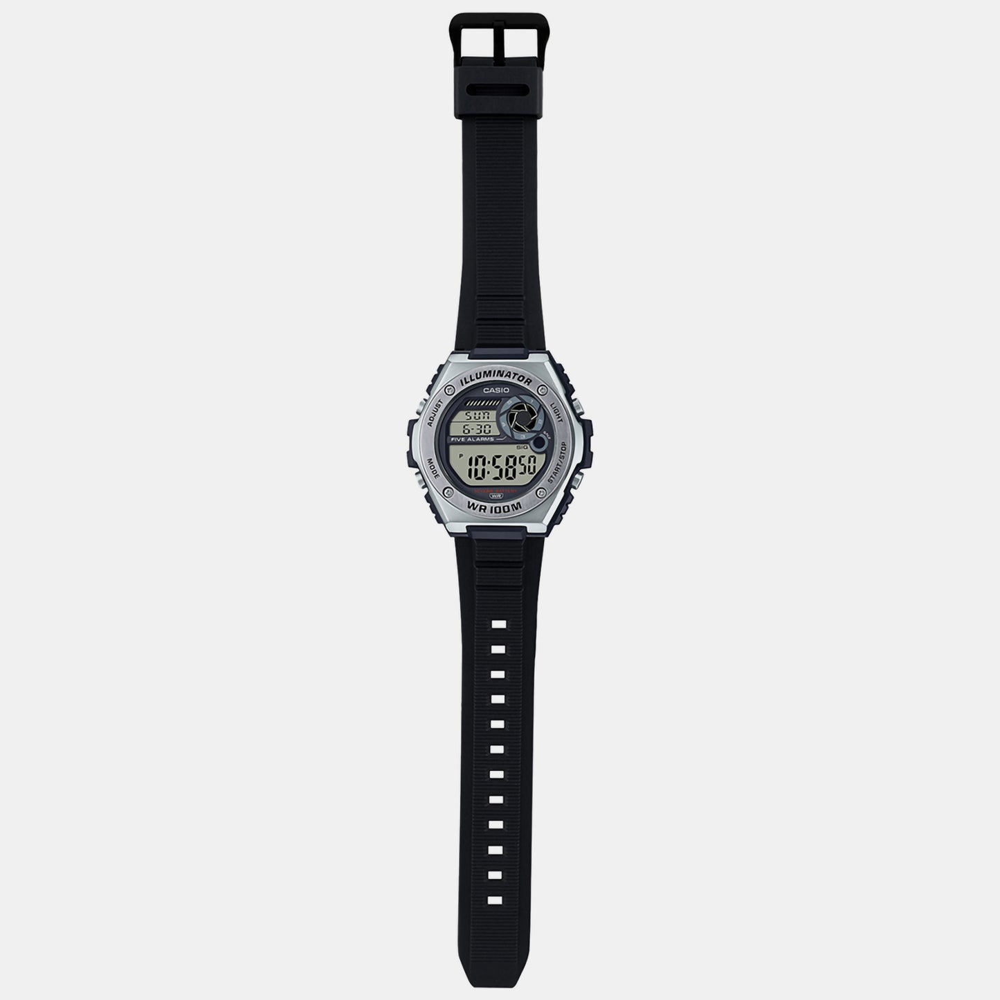 Youth Black Men's Digital Resin Watch D189 - MWD-100H-1AVDF