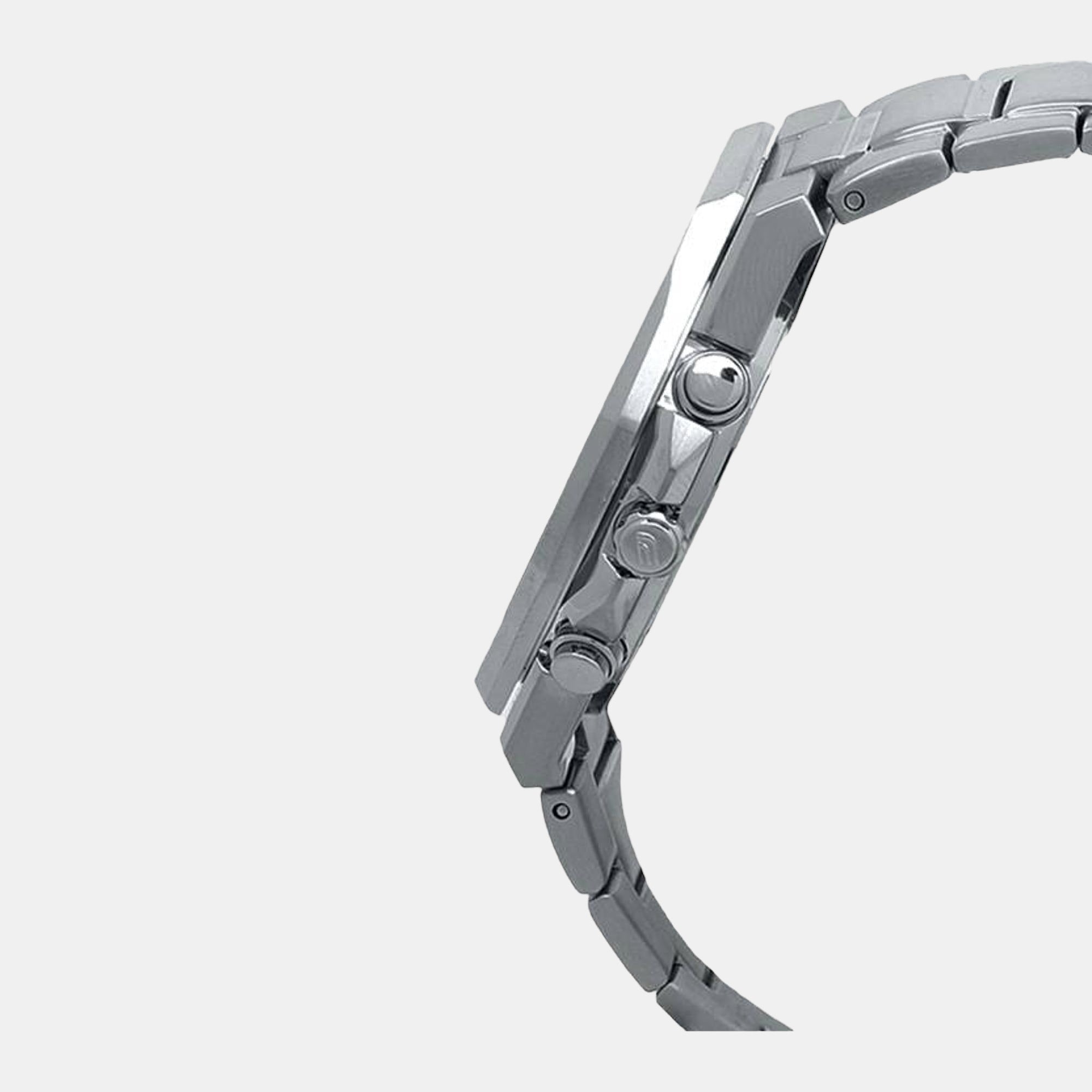 Edifice Men Quartz Black Dial Chronograph Stainless Steel Watch EX550