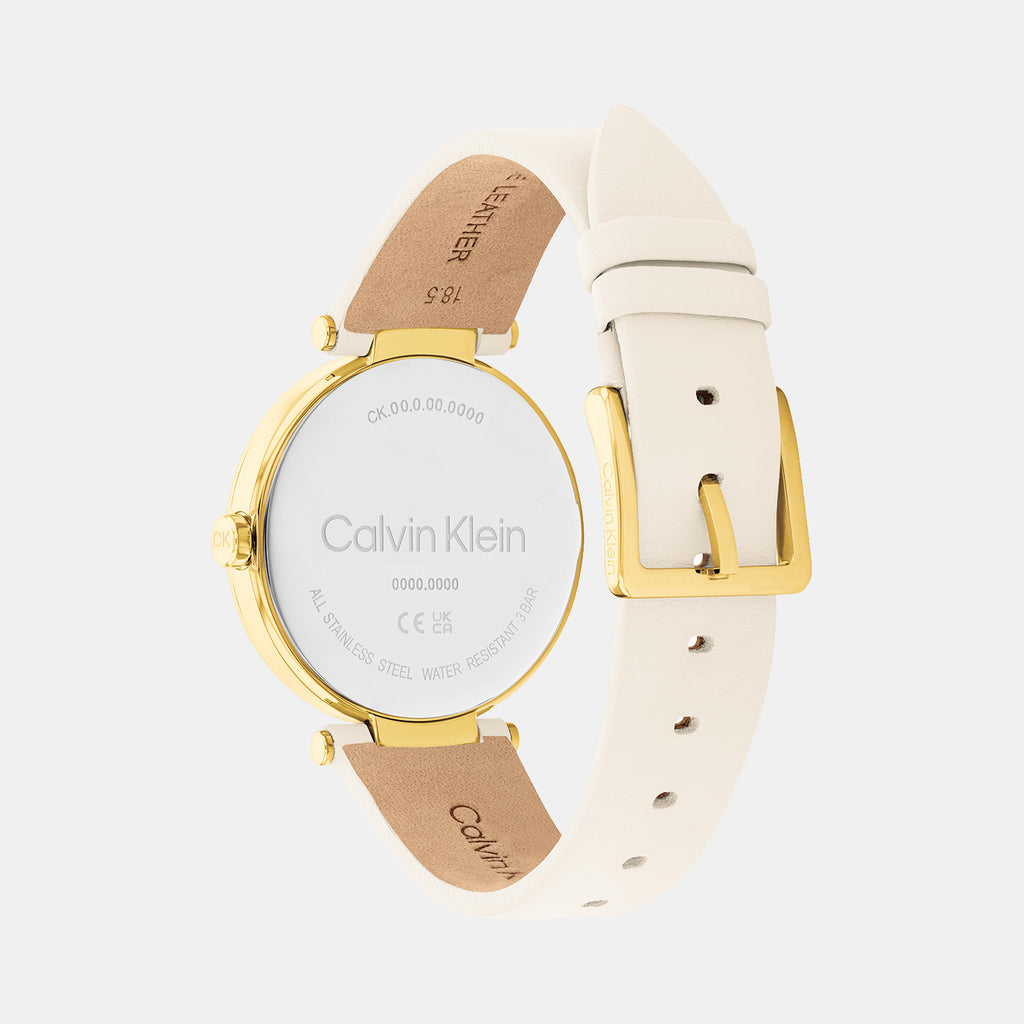 Calvin Klein Women Round Silver watch